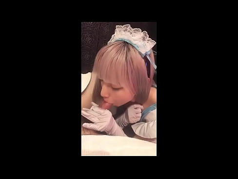 ❤️ Japanese Idol [mayuka], franskur vinnukonubúningur, 1. hluti, blástur og hristur af sér með húðkrem ️ Fokking hjá okkur ☑